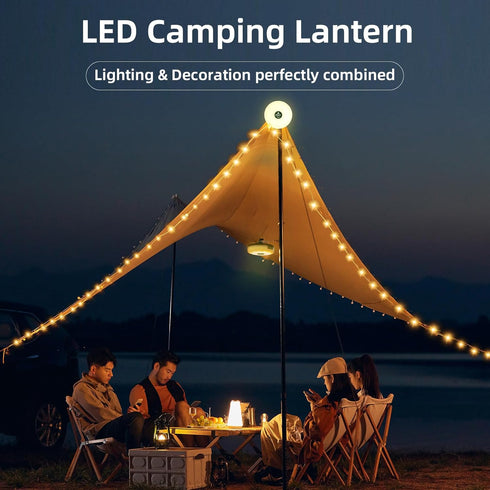 Allspark 4 1 32.8FT 8 10 Camping String Lights Rechargeable, in Quick Storage Outdoor Lights with Lighting