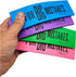 Huge 6.75" Colorful Rubber Pencil Erasers, Rectangular Shape, 12 Pack (4 Colors) for Big Mistakes