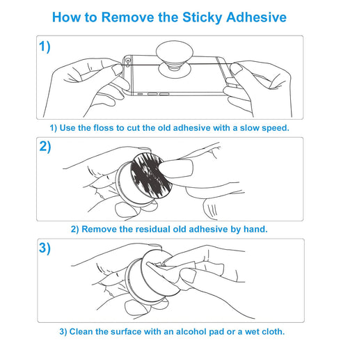 PKYAA 12 Pack Sticky Adhesive, Double-Sided Replacement Tape for Socket Base, 1.4 inches (35mm)
