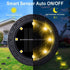 Solar Powered Ground Lights 2Pack, Waterproof LED Solar Disk Lights for Outdoor Decorative, Garden Lights for Landscape