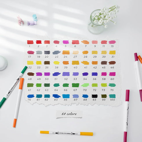 60 Ohuhu Coloring Markers & Thank You Cards with Envelopes