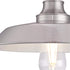 6370200 12-Inch, Westinghouse Iron Hill One-Light Indoor Semi Flush Mount Ceiling Light, Brushed Nickel Finish