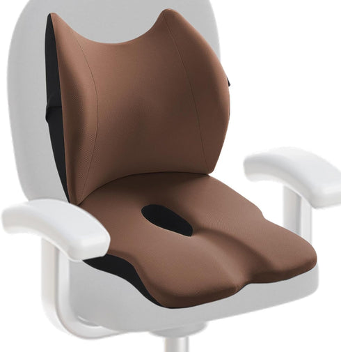 Generic Ergonomic Memory Foam Cushion: Orthopedic Back Support Pillow, Coccx Seat Cushion With Lumbar Support, Car Seat