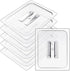 6-Pack 1/2 Size Polycarbonate Food Pan Lids with Handle, 12.8x10.4'' Clear Steam
