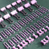 Purple Paper Clips and Binder Clips Set, 216 pcs, Cute Metal Assorted Sized Binders with Push Pins