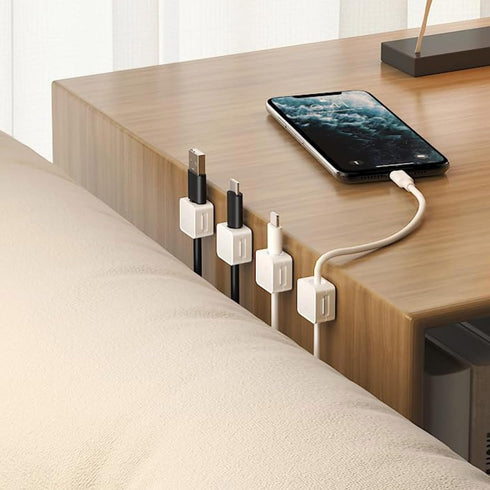 YOXIER Clips,6 Pack 6pcs Cable Organizer,Magnetic Cable Magnetic Desk Cable Clips Management, Hide Phone Charging Cable