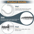 50Pcs White Cup Hooks, 1-1/4 Inch Heavy Duty Screw-in Metal Mug Hooks, Vinyl Coated Screw Hooks