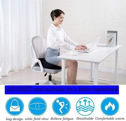 SHUSHIZD Tailbone, Seat Cushion Pillow for Office Chair/Car, Adult Car Booster Cushions for Short People Increase Field