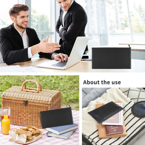 HOMESAN 11x6.1 Inch, 2 Cash Bags with Zipper, Money Bag,Cash Bag,Money bags with zipper for cashBank Bag - Pieces