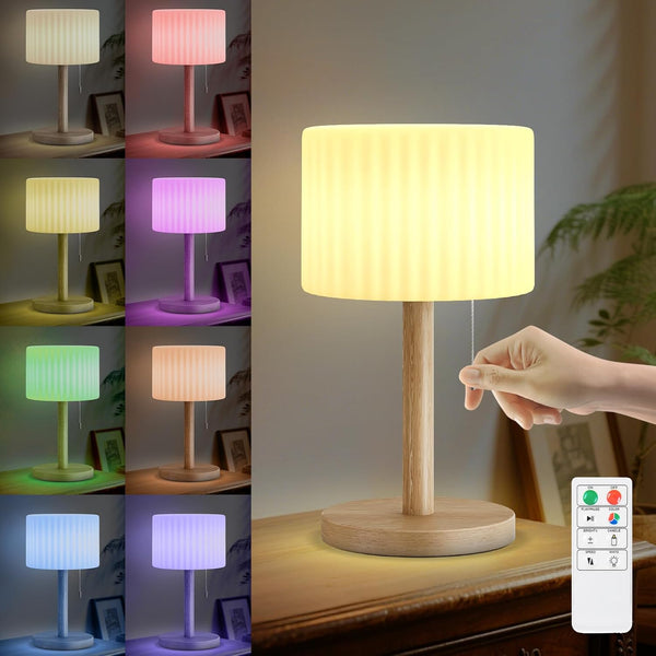 FUYO Shower Lamp Waterproof Warm White & 7 Colors, 4000mAH Battery Powered Lamp