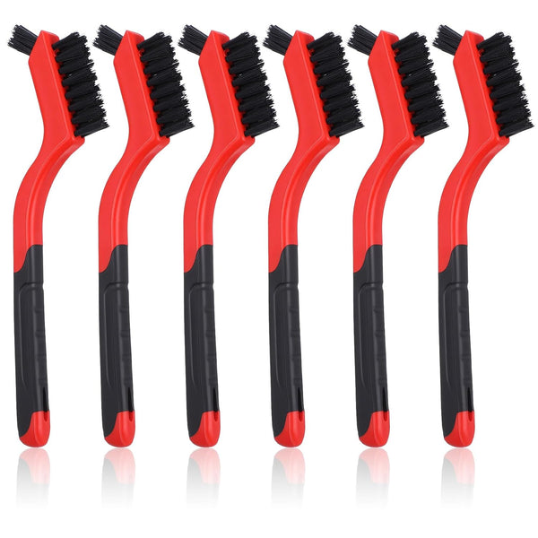 Ptwola 6 Pack Nylon Brush for Cleaning Small Cleaning Brushes Mini Nylon Brush