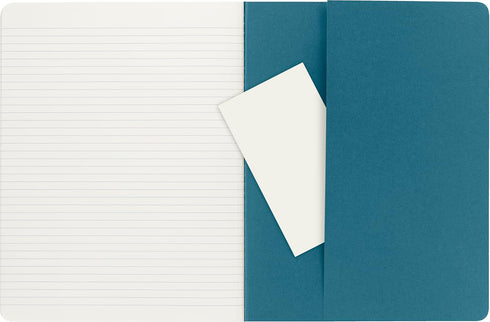 Moleskine Cahier Journal, Soft Cover, XL (7.5" x 9.5"), Ruled/Lined, Brisk Blue, 120 Pages (Set of 3)