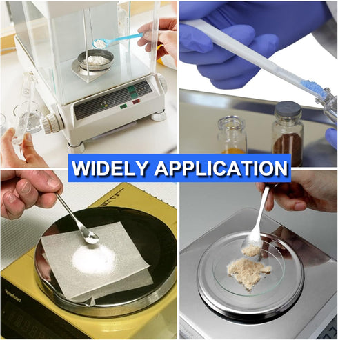 15 Pcs 3 in 1 Micro Lab Spatula Stainless Steel Lab Spoon for Reagent Sampling, Mixing, Measuring 105/125/140mm Set