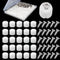 MingQiEven 200 Pack Plastic Hinge Dowel Inserts with Screws, White Dowels Door Hinge