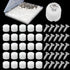 MingQiEven 200 Pack Plastic Hinge Dowel Inserts with Screws, White Dowels Door Hinge