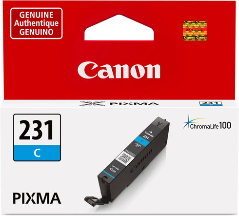 Canon CLI-231 Genuine Cyan Ink Tank, Compatible with PIXMA TS8820 Printers
