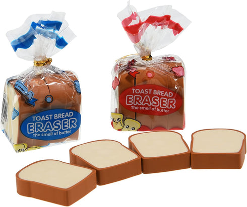 Bread Shaped Erasers for Kids, 16Pcs Mini Novelty Toast Erasers for School Rewards
