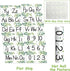 gisgfim 12 Pieces Greenery Alphabet Bulletin Board Strips Set, ABC Alphabet Banner & Number Border Posters for Classroom