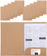 Kraft Paper Folders for A4 A5 Files, 10-Pack Black Pocket and Prong Document Folders for Office School Home