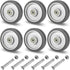 STARVAST 6PCS Shopping Cart Replacement Wheels Kit, 5-inch Diameter Wheels with Axles Bolt,