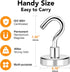 MIKEDE Magnetic Hooks, 40Lbs+ Heavy Duty Neodymium Hooks for Cruise Cabins, Storage, Pack of 4