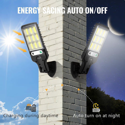 108 6500K IP65 4 Pack Flumy Outdoor Street Lights Solar Powered - Solar Motion Lights Outdoor Dusk to Dawn Outside