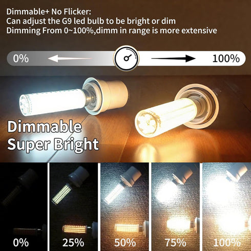 Dimmable G9 Bulb 60W 75W 80W T4 G9 Bulbs 8W 800LM 3000K Bulbs 5Pack ZHENMING LED Halogen Equivalent, Bi Pin Base Light