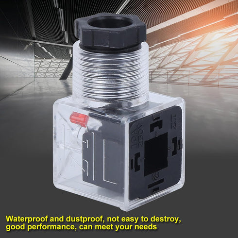 Hydraulic Solenoid Coil Plug, Transparent Voltage Solenoid Valve Coil, Universal Accessories with Light DC24 5Pcs