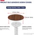 72 0.79 inch 20 mm Walnut Self-Adhesive Screw Hole Stickers - pcs. / Peel Stick Dust Proof Tape, Water Resistance PVC
