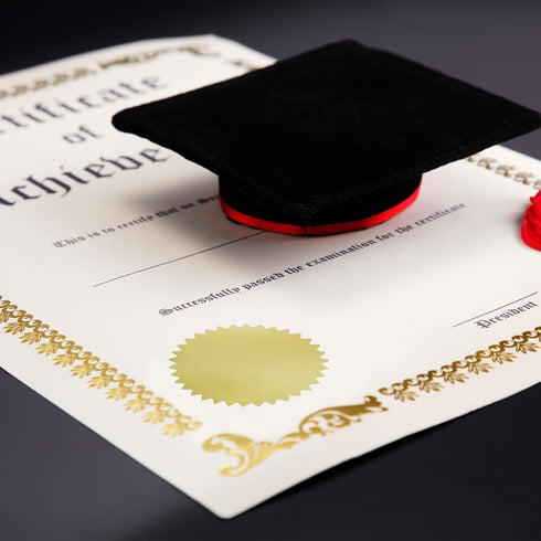 Hybsk 300pcs Notary Seals 2 inch Embossing Stickers, Gold Metallic Certificate Sealing Labels for Awards