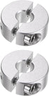 HARFINGTON 2pcs Double Split Shaft Collar for 8mm Shaft, Set Screw Clamp-On Collars for Machine Tools and Industry