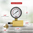 Low Pressure Gas Tester Gauge SH74-422, 0-200 PSI, 3/4" FIP Hex Body with 2" Display