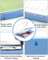 Clearview Clipboard with 2 Storage, Dry Erase 8.5x11 Heavy Duty Clipboards, Aqua Blue