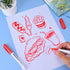 75 Count, Red Permanent Markers Bulk, Quick Drying and Fade Resistant, Fine Point Marker works on Paper, Plastic
