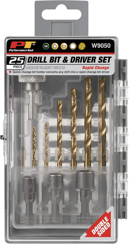 Performance Tool W9050 25pc Rapid Change Bit Set
