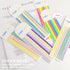 Sticky Long Tabs 6 Sheet Highlighter Tape 960 Pcs Translucent Sticky Notes Tabs for Annotating Books Bible Study Supplies
