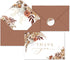Whaline 50 Pack Boho Floral Thank You Cards Boxed Retro Flower Note
