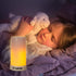 CFGROW Dimmable 4 LED Flame Effect Light, USB Rechargeable Outdoor Flame Table Lamp Waterproof Modes Lantern