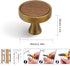 Set 8 of Bronze Walnut Round Cabinet Knobs with Zinc Alloy Bases
