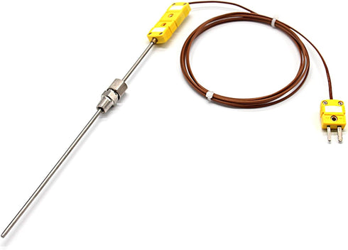 T-PRO K-Type Sheathed Thermocouple 0-1000?, R1/8 Screw Thread, Thermocouple Plug with 2M/6.6Ft Lead Wire