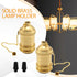 DUZFOREI 2 Pack 2 Solid Brass Light Socket with Socket Rings, Suitable for Handmade Lighting, Lamps, Pendants