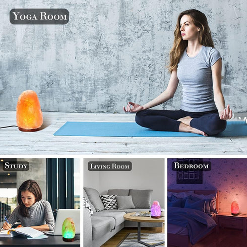 16 Dimmable MINGRI Himalayan Salt Lamp Night Light Rock Colors Changing Updated,USB Remote Control Natural Rock Lamp