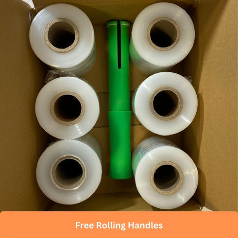 Noahs' Ark Warehouse 5" x 1100 FT 60 Gauge Industrial Strength Mini Hand Stretch Wrap Film Clear Plastic Roll with