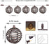 10 Bulbs Decor(9.84FT) Vigdur Patio String Lights Outdoor, Brown Globe Lantern String Lights with Plug in, Connectable