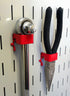 Wall Control 1in x 1in C-Bracket Slotted Metal Pegboard Hook - Red