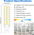 G9 Bulbs Dimmable 10W 6000K, 100W AC120V Dimmable G9 T4 Bulb 360Deg (5Pack) No Flicker Led Cool White Halogen