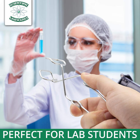 Essential Lab Tools Starter Pack, Crucible Beaker Tongs, Lab Spatula, Test Tube Clamps, Premium Quality