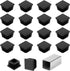 uxcell 1" (25mm) Square Tubing End Caps, 50 Pcs Plastic Hole Plugs