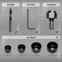 KATA 6PCS Hole Saw Kit 1-1/4" to 2-1/8"(32-54mm) with Mandrels and Hex Key in Case for Soft Wood, PVC Board, Plywood