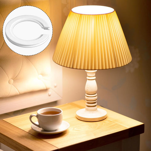 Tucnoeu E27 E14 12 Pack 42mm 29mm to Lamp Shade Adapter Ring, to Lampshade Converter Ring, White PP Plastic Light Shade